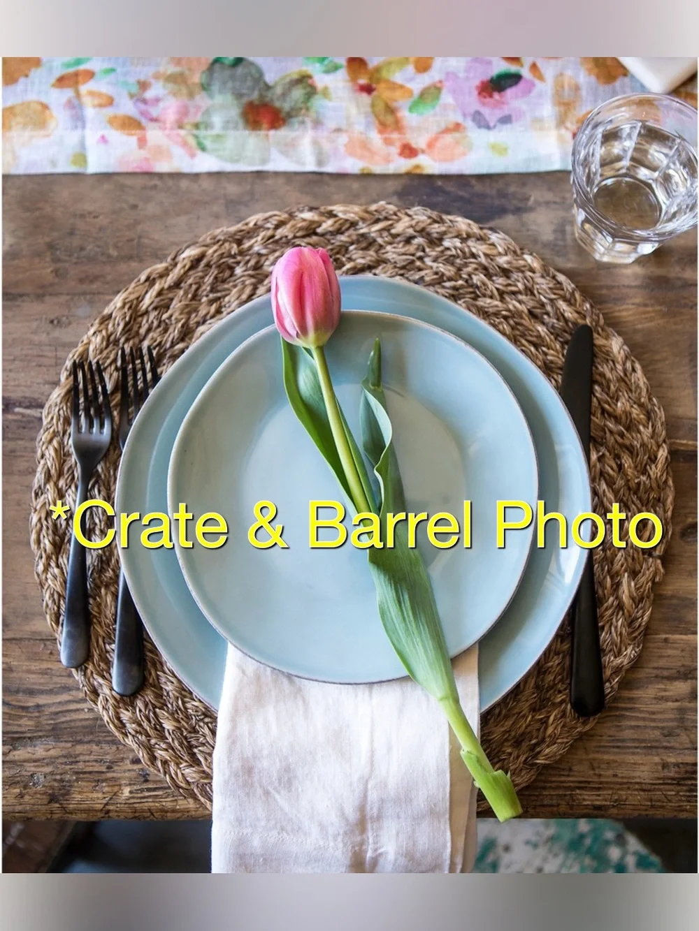 Crate & Barrel Bali Natural Brown Woven Abacá Placemats - Set of 4